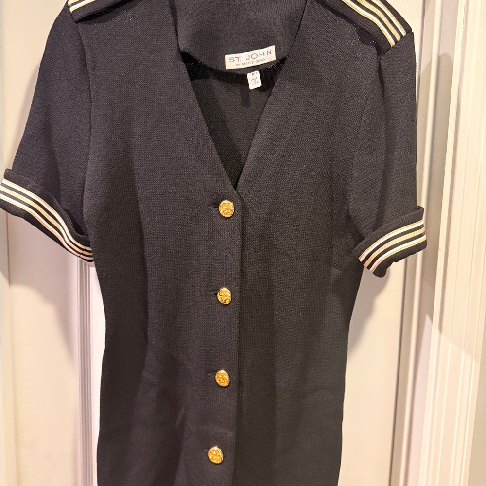 St. John Navy Nautical Knit